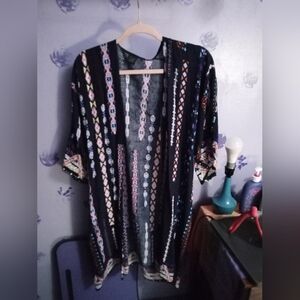 Colorful Patterned Women's Kimono
